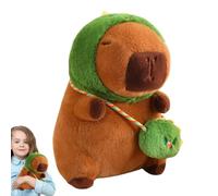 GkgWuxf Peluche Animaux en Peluche Doux,Compagnon De Nuit Décoratif | Doudou Capybara,pour Filles Garçons Sœurs Ados Canapé Lit Bureau Siège Auto