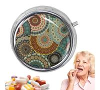 GkgWuxf Pilulier de voyage, 3 compartiments, petite boîte à pilules, rangement compact pour supplément, boîte à médicaments pour sac à main de poche