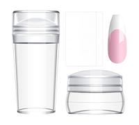 GkgWuxf Pochoir à Ongles, Lot de 4 Poinçons Manucure Français avec Raclette, Accessoires Beauté Pour Mariage Spa Salon Domestique Voyage, Mariage Fête Estivales Vacances Bridal