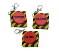 GkgWuxf Porte-clés avec bouton d'arrêt et alarme - Petit jouet sensoriel - Pour sac à main, amateurs de technologie, étudiants, hommes, femmes, anniversaire, voyage