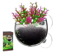GkgWuxf Pot de fleurs hydroponiques pour aquarium, pots de fleurs aquatiques, pot de fleurs transparent amovible pour une croissance facile et vivante, séparateur d'aquarium hydroponique