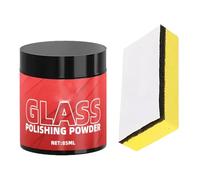 GkgWuxf Poudre à Polir pour Verre - 8.5cl Poudre Éliminateur de Rayures pour Vitrage Automobile - Nettoyant Réparateur Anti-Rayures Nettoyage Profond pour Fenêtres Pare-brise Rétroviseur