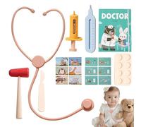GkgWuxf Prétendez Que Doctor , Faisant Semblant de Jouer au Docteur Kit | Le Jeu de rôle du médecin pour Les | 36x équipements de Cosplay Dentiste simulés stéthoscope pour Les Petites Filles