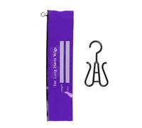 GkgWuxf Sac de rangement pour perruques, support léger et résistant à la poussière avec fermeture éclair pour salon de coiffure de voyage, Sac à poussière en PVC violet moyen + crochet, Refer to