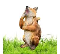 GkgWuxf Statue de renard en résine - Figurine de renard décoratif pour animaux de jardin, sculpture exquise pour serre terrasse
