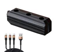 GkgWuxf Support de cordon magnétique - Clip de rangement magnétique | Support adhésif d'organisation à 3 trous pour cuisine, maison, dortoir, lieu de travail, voiture, table de chevet, téléphone