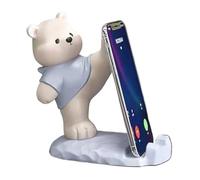 GkgWuxf Support de téléphone pour bureau mignon | Ours en résine antidérapante réglable Figurines - Support de téléphone portable de bureau - Pour salle de sport, bureau, maison, extérieur, voyage