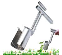 GkgWuxf Transplanteur de plantes, outil de plantation de bulbes en acier inoxydable, outil de jardinière à bulbes en acier inoxydable, outil de transplantation de jardin portable pour creuser le