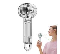 GkgWuxf Ventilateur portable rechargeable, compresseur de glace transparent à turbine semi-conductrice, climatiseur | 3 réglages de vitesse créatif rechargeable par USB pour vacances à la plage