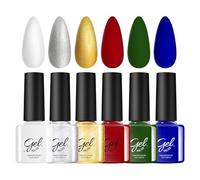 GkgWuxf Vernis À Ongles Gel De Noël - Séchage Rapide 6 Couleurs | Kit Vernis Gel Longue Durée - pour Fête Vacances Mariage Voyage Soin Quotidien Été