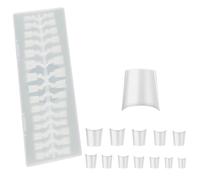 Gkhlg Lot de 240 faux ongles semi-couvrants ultra fins pré-formés en gel souple 12 tailles pour extensions d'ongles courts et carrés pour salon de manucure et utilisation à domicile