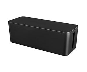 Gkhowiu BoîTe de Gestion des Câbles, BoîTe de Rangement des Fils, UtiliséE pour Cacher la Multiprise, AdaptéE à la/Au Bureau (Noir)