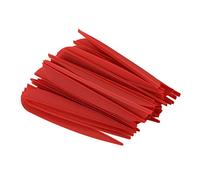 Gkhowiu Flèches À Ailettes 4 Pouces Flammage de Plumes en Plastique pour Paquet de 50 Flèches de Tir À l'arc Bricolage (Rouge)