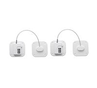 Gkhowiu Lot de 2 Serrures de RéFrigéRateur Clé pour Enfants, Serrures de Porte PerçAge, Serrures de Placard, Serrures pour RéFrigéRateur (Blanc)