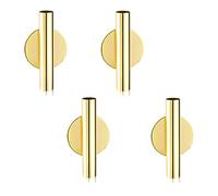 Gkhowiu Lot de 4 tubes de fleurs muraux en métal pour décoration de vases secs - Doré