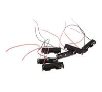 Gkhowiu Lot de 6 connecteurs filaires 1,5 V AAA pour piles AAA Boîte de rangement en plastique Noir