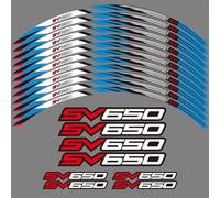 GKHUBJFH Autocollants De Jantes Autocollant De Roue Moto 17 Pouces Bande De Bande De Jante pour SV 650 SV650 Accessoires 2016 - 2023 Autocollants De Roue Étanches(A)