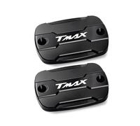 GKHUBJFH Bouchon Réservoir Liquide Frein Moto Couvercle Réservoir D'huile Frein Avant Accessoires Moto pour T-Max 500 TMAX 500 TMAX 530 SX DX 560 Tech Max TMAX(Black,A Pair)