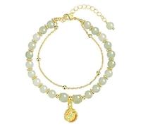 GKIRQVPE Bracelet Feng Shui en or et jade néphrite Hetian