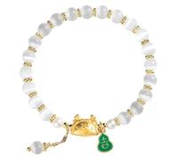 GKIRQVPE Bracelet Feng Shui en pierre d'agate et cristal