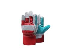 GKIRQVPE Gants de travail de protection de soudage, Gants de sécurité en cuir et coton for soudeur, ferronnier, forgeron, jardinier, tronçonneuse(B)