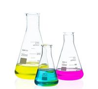 GKIRQVPE Same de Laboratoire Standard en Acier Inoxydable, Grand Flacon Conique de Laboratoire, en Verre 50 ML à 2000, bécher(50ml-2pcs)