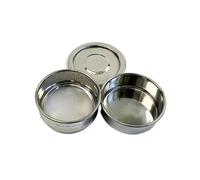 GKIRQVPE Same de Laboratoire Standard en Acier Inoxydable, Tamis de Laboratoire galvanisé avec Couvercle et Fond 10 cm, Plusieurs Tailles Mailles(50 Mesh(0.355mm))