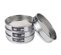 GKIRQVPE Same de Laboratoire Standard en Acier Inoxydable, Tamis d'essai Pharmacopeia 304 SUS, Cadre chromé, 20 cm, Mailles 80-500(200 Mesh(0.075mm))