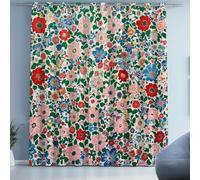 Gklnmcx Rideau Occultant Floral Coloré Boho, Rideaux Fleur Campagne Rétro Anti Froid Thermique Isolant, Lot De 2 60L X 120H cm Rideau À Oeillets, pour Chambre, Salon