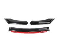 GKLYJCDR Voiture Becquet De Lèvre Avant pour Audi TT 4 Seats MK2 2007-2014,Pare-Chocs LèVre Lame SéParateur Diffuseu Extérieur Kit de Corps,B-Black Red