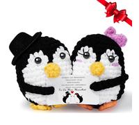 Gkmamrg Cadeau Anniversaire Femme Homme Couple - Noce de froment Pingouins Amoureux, Saint-Valentin Anniversaire Mariage Noces, Mariage (poupée)