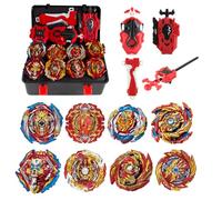 Gkopune 12Pcs Toupie Turbo, De Gyroscopes 4D Set Lanceurs, Cadeaux pour Enfants,Hong