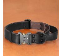 GKRB Collier en Cuir Véritable pour Chien Moyen et Grand, Durable avec Boucle, Poignée, Convient aux Sports de Plein Air, Entraînement, Chasse, Berger Allemand