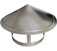 GKSNCJSMF Chapeau de cheminée en Acier Inoxydable rouillé pour toiture, Ventilation extérieure, Conduit d'évacuation des eaux pluviales, chaudière (Taille : 125 mm)