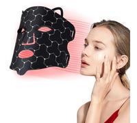 Gkstly Masque LED Visage 7 Couleurs Masque Visage LED pour L'acné, les Rides et le Rajeunissement de la Peau, avec Télécommande Rechargeable Led Face Mask pour Tous les Types de la peau à domicile