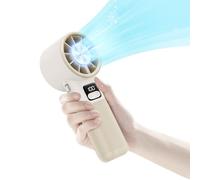 GKT Ventilateur Portable, Vitesse Rglable (1-100) Mini Ventilateur Portable, Ventilateur de Refroidissement, Pliable, Affichage Numrique, Adapt pour Voyages/Maison/Bureau/Camping (Blanc)