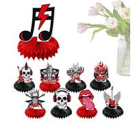 Gkumgwo Décorations Rock and Roll, Rock - Centres de Table Rock and Roll | Décoration de Table de fête Born to Rock, décorations de fête sur Le thème de la Musique pour fête prénatale