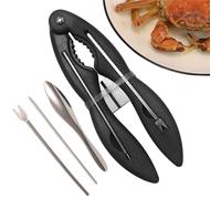 Gkumgwo Ensemble de craquelins et Pics au Homard, craquelins et Outils au Crabe,4 Outils de cueillette de Pinces de Crabe en Acier Inoxydable | Outils de Fruits de mer antidérapants, Casse-Noix pour