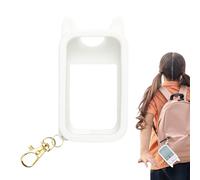 Gkumgwo Étui de brume à main - Oreilles mignonnes - Décoration de sac à dos en silicone - Housse de protection avec porte-clés - Pour hommes - Voyage en plein air - Parc de travail - École - Centre