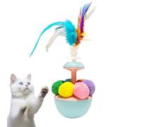 Gkumgwo Jouet de Chat à Balle Plume, Chat à Balle Plume | Balance Swing Ball - Cat Feather Interactive Auto-Play Enrichment Toys for Indoor Chatons éliminant l'ennui