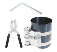 Gkumgwo Kit de compresseur de segment de piston, installation de bande de serrage de type cliquet de moteur, pince à segment de piston de voiture pour vis de sécurité réglables