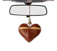 Gkumgwo Ornement pour Sapin De Noël - Décoration Festive en Cuir pour Les Fêtes | Ornement De Cœur De Football | pour Intérieur Maison Cheminée Fenêtre Mur Chambre Salon Manteau