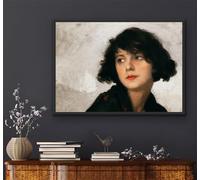 GKUVBF Affiche d'art victorien vintage représentant un portrait de femme, impression sur toile, tableau décoratif mural, image moderne pour salon ou maison (30x45cm/sans cadre)
