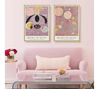 GKUVBF Affiche de l'exposition Hilma Af Klint, peinture sur toile pour salon, décoration intérieure moderne, impressions sur toile (30x40cmx2/sans cadre)