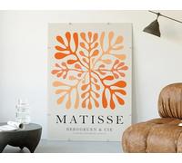 GKUVBF Affiche murale d'art abstrait moderne inspirée de l'exposition Matisse, représentant des fleurs et des feuilles colorées sur toile (40x50cm/sans cadre)