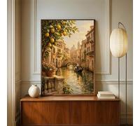 GKUVBF Affiche murale imprimée représentant une rose sur un balcon à Londres, vue romantique depuis une fenêtre, peinture sur toile pour la décoration du salon (30x40cm/sans cadre)