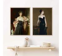 GKUVBF Affiche rétro Lady Helen Vincent John Singer Sargent Beauty Woman, affiche d'art rose, peinture sur toile, décoration d'intérieur, 30 x 45 cm, 2 pièces, sans cadre