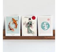 GKUVBF Affiche vintage de l'artiste japonais Ohara Koson, art de geishas d'Hokusai, peintures classiques sur toile, décoration murale (20 x 30 cm x 3 / sans cadre)