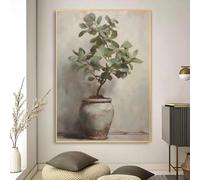 GKUVBF Affiche vintage italienne représentant un olivier dans un vase, décoration murale, 70 x 110 cm, sans cadre