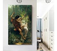 GKUVBF Affiches de printemps du peintre français Pierre Auguste Cot, toile d'art mural, célèbre peinture pour salon, décoration d'intérieur moderne (50 x 75 cm, sans cadre)